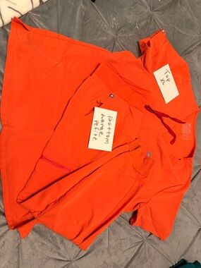 Figs Women's Orange Scrub Top and Pants Set